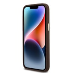 Apple iPhone 14 Pro Max Kılıf Guess Orjinal Lisanslı PU Deri 4G Desenli Metal Büyük 4G ve Yazı Logolu Kamera Standlı Kapak