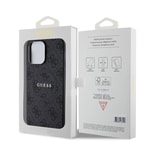 Apple iPhone 14 Pro Max Kılıf Guess Orjinal Lisanslı M-safe Şarj Özellikli PU Halkalı 4G Desenli Yazı Logolu Kapak