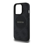 Apple iPhone 14 Pro Max Kılıf Guess Orjinal Lisanslı M-safe Şarj Özellikli Yazı Logolu Circle Classic Kapak