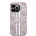 Apple iPhone 14 Pro Max Kılıf Guess Orjinal Lisanslı M-safe Şarj Özellikli 4G Şerit Tasarımlı Printed Kapak