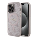 Apple iPhone 14 Pro Max Kılıf Guess Orjinal Lisanslı M-safe Şarj Özellikli PU Halkalı 4G Desenli Yazı Logolu Kapak