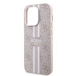 Apple iPhone 14 Pro Max Kılıf Guess Orjinal Lisanslı M-safe Şarj Özellikli 4G Şerit Tasarımlı Printed Kapak