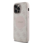 Apple iPhone 14 Pro Max Kılıf Guess Orjinal Lisanslı M-safe Şarj Özellikli Yazı Logolu Circle Classic Kapak