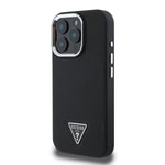 Apple iPhone 14 Pro Max Kılıf Guess Orjinal Lisanslı M-safe Şarj Özellikli Grained Triangle Kapak