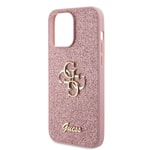 Apple iPhone 14 Pro Max Kılıf Guess Orjinal Lisanslı 4G Büyük Metal Logolu Glitter Kapak