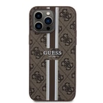 Apple iPhone 14 Pro Max Kılıf Guess Orjinal Lisanslı M-safe Şarj Özellikli 4G Şerit Tasarımlı Printed Kapak