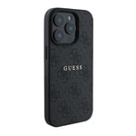 Apple iPhone 14 Pro Max Kılıf Guess Orjinal Lisanslı M-safe Şarj Özellikli 4G Desen Yazı Logolu Kapak