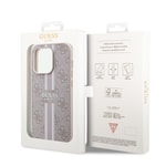 Apple iPhone 14 Pro Max Kılıf Guess Orjinal Lisanslı M-safe Şarj Özellikli 4G Şerit Tasarımlı Printed Kapak