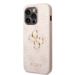 Apple iPhone 14 Pro Max Kılıf GUESS PU Deri Büyük Metal Logo Dizaynlı Kapak