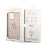 Apple iPhone 14 Pro Max Kılıf GUESS PU Deri Büyük Metal Logo Dizaynlı Kapak