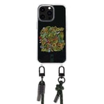 Apple iPhone 14 Pro Max Kılıf Kajsa Missy And Match Şeffaf Desenli İp Askılı Kapak