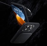 Apple iPhone 14 Pro Max Kılıf Karbon Fiber M-safe Şarj Özellikli Benks Hybrid ArmorPro 600D Kevlar Kapak