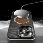 Apple iPhone 14 Pro Max Kılıf Karbon Fiber Görünümlü Wlons Marin Kapak