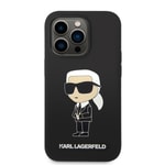 Apple iPhone 14 Pro Max Kılıf Karl Lagerfeld M-safe Şarj Özellikli Silikon Karl Dizayn Kapak