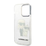 Apple iPhone 14 Pro Max Kılıf Karl Lagerfeld Transparan Simli K&C Dizayn Kapak