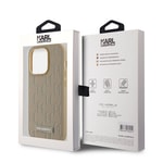 Apple iPhone 14 Pro Max Kılıf Karl Lagerfeld Orjinal Lisanslı M-safe Şarj Özellikli KL Yazılı Hot Stamp Kapak