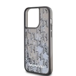 Apple iPhone 14 Pro Max Kılıf Karl Lagerfeld Orjinal Lisanslı Simli KL Yazılı Monogram Gradıent Kapak