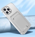 Apple iPhone 14 Pro Max Kılıf Kartlıklı Şeffaf Zore Setra Clear Silikon Kapak