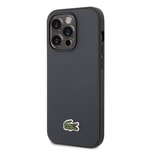 Apple iPhone 14 Pro Max Kılıf Lacoste Orjinal Lisanslı PU Pike Desenli Arka Yüzey İkonik Timsah Dokuma Logolu Kapak