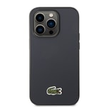 Apple iPhone 14 Pro Max Kılıf Lacoste Orjinal Lisanslı PU Pike Desenli Arka Yüzey İkonik Timsah Dokuma Logolu Kapak