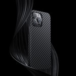 Apple iPhone 14 Pro Max Kılıf M-safe Özellikli Karbon Fiber Benks Essential Kevlar Kapak