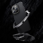 Apple iPhone 14 Pro Max Kılıf M-safe Özellikli Karbon Fiber Benks 600D Essential Kevlar Kapak