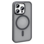 Apple iPhone 14 Pro Max Kılıf M-Safe Şarj Özellikli Metal Kamera Çerçeveli Zore Edi Silikon Kapak