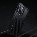 Apple iPhone 14 Pro Max Kılıf M-safe Şarj Özellikli Karbon Fiber Benks Montage Hybrid ArmorPro Kevlar Kapak
