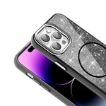 Apple iPhone 14 Pro Max Kılıf M-safe Şarj Özellikli Parlayan Simli Zore Okso Kapak