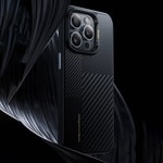 Apple iPhone 14 Pro Max Kılıf M-safe Şarj Özellikli Karbon Fiber Benks Montage Hybrid ArmorPro Kevlar Kapak