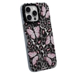 Apple iPhone 14 Pro Max Kılıf M-safe Şarj Özellikli Kelebek Desenli Youngkit Shadow Dance Serisi Kapak