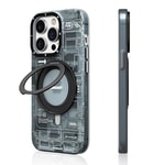 Apple iPhone 14 Pro Max Kılıf M-safe Şarj Özellikli Youngkit 360° Standlı Technology Serisi Kapak