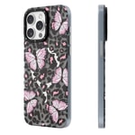 Apple iPhone 14 Pro Max Kılıf M-safe Şarj Özellikli Kelebek Desenli Youngkit Shadow Dance Serisi Kapak