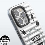 Apple iPhone 14 Pro Max Kılıf M-safe Şarj Özellikli Youngkit Binfen Serisi Yazı Temalı Kapak