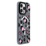 Apple iPhone 14 Pro Max Kılıf M-safe Şarj Özellikli Kelebek Desenli Youngkit Shadow Dance Serisi Kapak