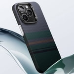 Apple iPhone 14 Pro Max Kılıf M-safe Şarj Özellikli Karbon Fiber Tasarımlı Benks Aurora ArmorAir Kevlar Kapak