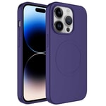 Apple iPhone 14 Pro Max Kılıf M-safe Wireless Şarj Özellikli Pastel Renk Silikon Zore Plas Kapak