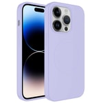 Apple iPhone 14 Pro Max Kılıf M-safe Wireless Şarj Özellikli Pastel Renk Silikon Zore Plas Kapak