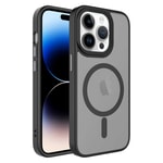 Apple iPhone 14 Pro Max Kılıf Mat Arka Yüzey Wireless Şarj Özellikli Zore Flet M-safe Kapak