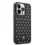 Apple iPhone 14 Pro Max Kılıf Mercedes Benz Çift Katmanlı Yıldız Desenli Dizayn Kapak