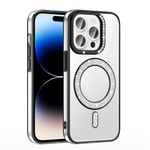 Apple iPhone 14 Pro Max Kılıf Pırlanta Taş Tasarımlı M-safe Şarj Özellikli Zore Karetta Silikon Kapak