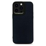 Apple iPhone 14 Pro Max Kılıf Soft Deri Metal Kamera Çerçeveli ​Kajsa Litchi Kapak