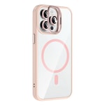 Apple iPhone 14 Pro Max Kılıf Standlı ve Kamera Lens Hediyeli M-Safe Şarj Özellikli Zore Etro Kapak