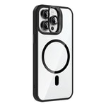 Apple iPhone 14 Pro Max Kılıf Standlı ve Kamera Lens Hediyeli M-Safe Şarj Özellikli Zore Etro Kapak