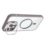 Apple iPhone 14 Pro Max Kılıf Standlı ve Kamera Lens Hediyeli M-Safe Şarj Özellikli Zore Etro Kapak