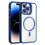 Apple iPhone 14 Pro Max Kılıf Standlı ve Kamera Lens Hediyeli M-Safe Şarj Özellikli Zore Etro Kapak
