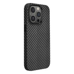 Apple iPhone 14 Pro Max Kılıf ​​​​​Wiwu Karbon Fiber Görünümlü M-safe Wireless Şarj Özellikli Kabon Kapak