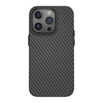 Apple iPhone 14 Pro Max Kılıf ​​​​​Wiwu Karbon Fiber Görünümlü M-safe Wireless Şarj Özellikli Kabon Kapak