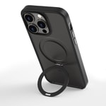Apple iPhone 14 Pro Max Kılıf Wiwu ZMM-010 M-safe Şarj Özellikli Parmak İzi Bırakmayan Mat Transparan Standlı Kapak