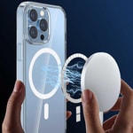 Apple iPhone 14 Pro Max Wiwu M-safe Şarj Özellikli Lens Korumalı Şeffaf Silikon Kapak